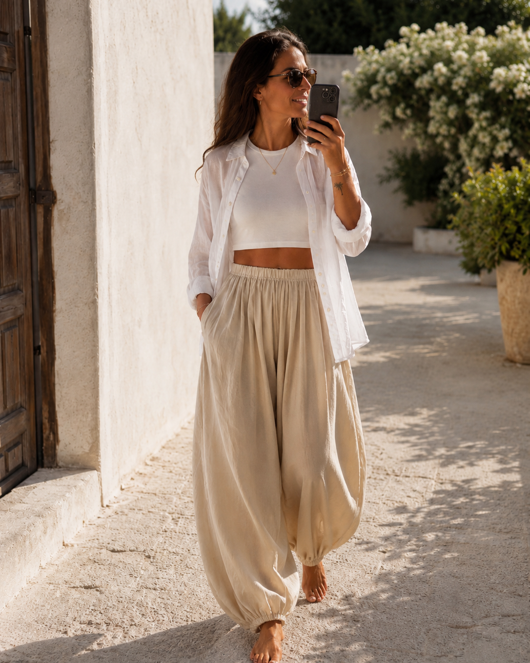 Ballonhose beige