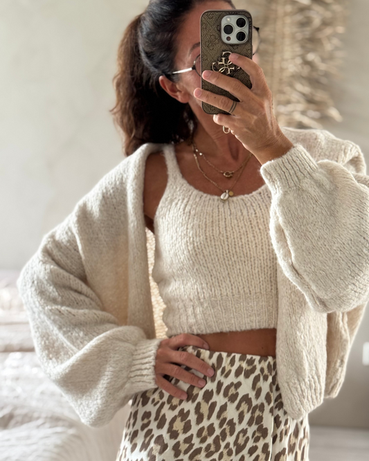 Strickjacke mit Top