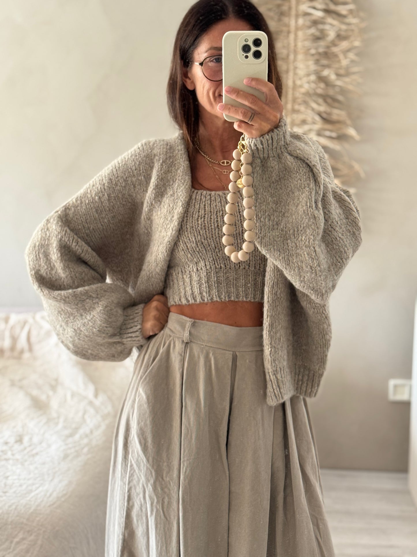 Strickjacke mit Top