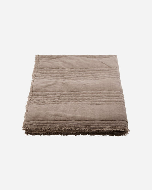 Decke Ruffle braun