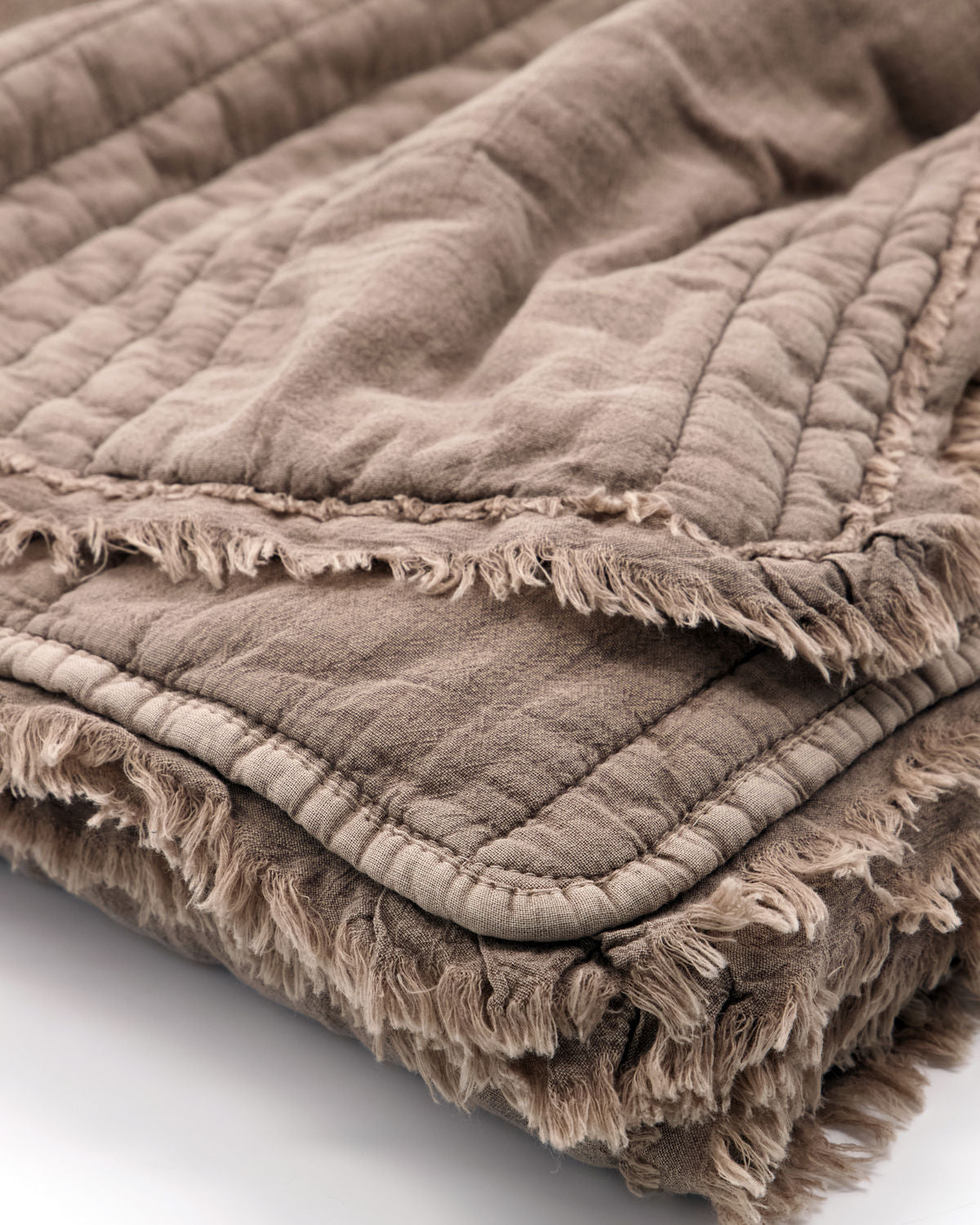 Decke Ruffle braun