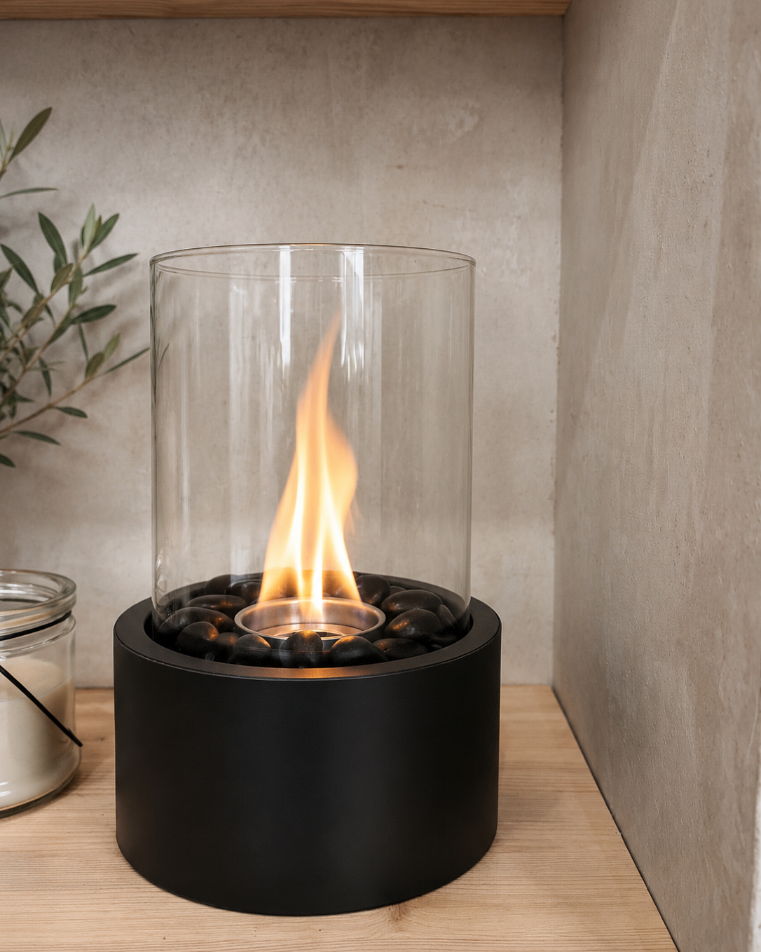 Tischfeuer schwarz