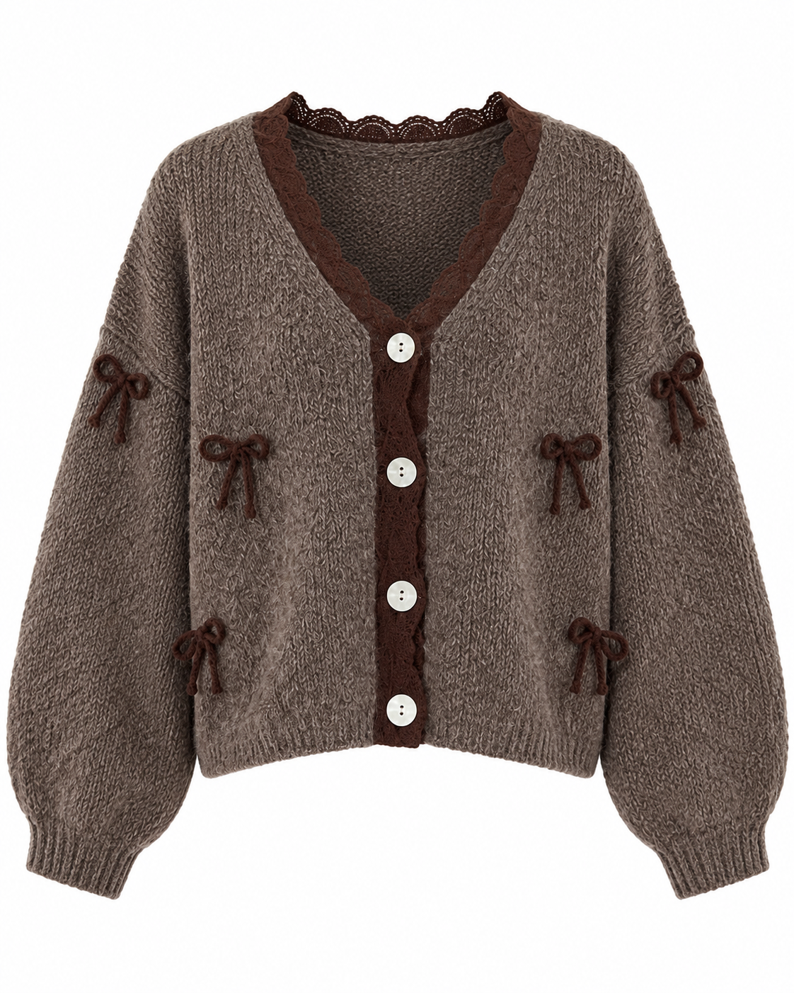 Strickjacke Schleifen